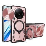 Husa pentru Xiaomi Redmi A3 cu protecție pentru cameră și suport magnetic integrat Ring Shockproof, rose gold