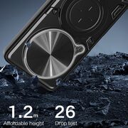 Husa pentru Xiaomi Redmi A3 cu protecție pentru cameră și suport magnetic integrat Ring Shockproof, rose gold
