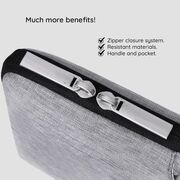 Geanta pentru laptop 13 - 14 inch MacBook, Microsoft, Dell, HP, Lenovo, eleganta si subtire, protectie sporita, gri