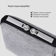 Geanta pentru laptop 13 - 14 inch MacBook, Microsoft, Dell, HP, Lenovo, eleganta si subtire, protectie sporita, negru