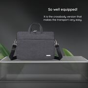 Geanta pentru laptop 13 - 14 inch MacBook, Microsoft, Dell, HP, Lenovo, eleganta si subtire, protectie sporita, negru
