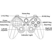 Controller Wireless cu suport pentru telefon, gamepad compatibil Android, iOS, Bluetooth, 400 mAh, albastru / negru