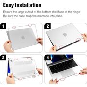 Carcasa pentru Macbook Pro 14 inch (2023/2022/2021) M1 / M2 / M3 Pro / Max Hard Shell Frost, transparent mat
