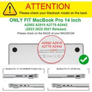 Carcasa pentru Macbook Pro 14 inch (2023/2022/2021) M1 / M2 / M3 Pro / Max Hard Shell Frost, negru mat