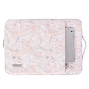 Husa pentru laptop 13-14 inch, eleganta si subtire, compartimente multiple, roz crem