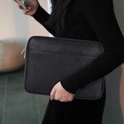 Husa pentru laptop 13 - 14 inch MacBook, Microsoft, Dell, HP, Lenovo, eleganta si subtire, protectie sporita, negru