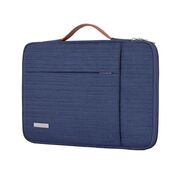 Geanta pentru laptop 13 - 14 inch MacBook, Microsoft, Dell, HP, Lenovo, eleganta si subtire, protectie sporita, albastru