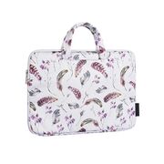 Geanta pentru laptop 13 - 14 inch MacBook, Microsoft, Dell, HP, Lenovo, eleganta si subtire, protectie sporita, alb