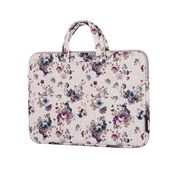 Geanta pentru laptop 13 - 14 inch MacBook, Microsoft, Dell, HP, Lenovo, eleganta si subtire, protectie sporita, bej