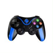 Controller Wireless cu suport pentru telefon, gamepad compatibil Android, iOS, Bluetooth, 400 mAh, albastru / negru