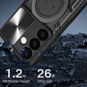 Husa pentru  Samsung Galaxy S24+ Plus cu protecție pentru cameră și suport magnetic integrat Ring Shockproof, rose gold