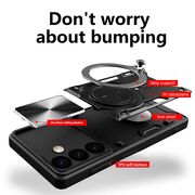 Husa pentru  Samsung Galaxy S24+ Plus cu protecție pentru cameră și suport magnetic integrat Ring Shockproof, rose gold