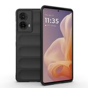 Husa pentru Motorola Moto G85 Liquid Silicone, Microfibre Lining, Non-Slip Airbag Design, negru