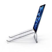 Suport Ergonomic Reglabil ULS100 din Aluminiu – Stand Laptop Universal până la 16", Design Pliabil, Răcire Eficientă, Antiderapant, gri inchis