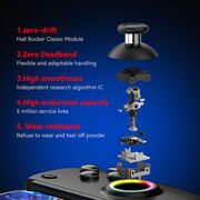 Gamepad Wireless Bluetooth 400mAh, Techsuit BSP-D8 Pro, negru