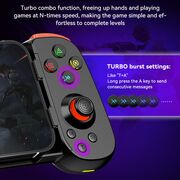 Gamepad Wireless Bluetooth 400mAh, Techsuit D6 DP, negru