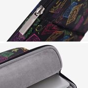Husa pentru laptop 13-14 inch, eleganta si subtire, compartimente multiple, negru denim