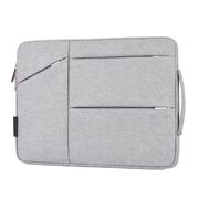 Husa pentru tableta universala 11-13 inch, eleganta si subtire, multiple compartimente si maner, protectie sporita, roz orhidee