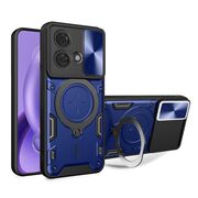 Husa pentru  Motorola Edge 40 NEO cu protecție pentru cameră și suport magnetic integrat Ring Shockproof, albastru