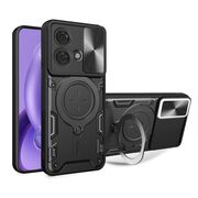 Husa pentru  Motorola Edge 40 NEO cu protecție pentru cameră și suport magnetic integrat Ring Shockproof, negru