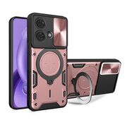 Husa pentru  Motorola Edge 40 NEO cu protecție pentru cameră și suport magnetic integrat Ring Shockproof, rose gold