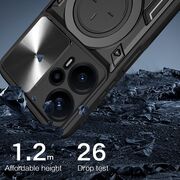 Husa pentru  Motorola Moto G13 cu protecție pentru cameră și suport magnetic integrat Ring Shockproof, rosu