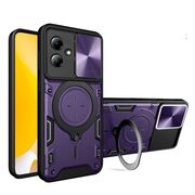 Husa pentru  Motorola Moto G14 cu protecție pentru cameră și suport magnetic integrat Ring Shockproof, mov