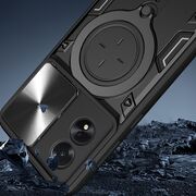Husa pentru  Motorola Moto G84 cu protecție pentru cameră și suport magnetic integrat Ring Shockproof, mov