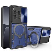 Husa pentru  OnePlus 12R cu protecție pentru cameră și suport magnetic integrat Ring Shockproof, albastru