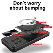 Husa pentru  OnePlus 12R cu protecție pentru cameră și suport magnetic integrat Ring Shockproof, albastru