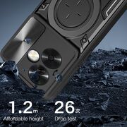 Husa pentru  Oppo A79 5G cu protecție pentru cameră și suport magnetic integrat Ring Shockproof, rosu