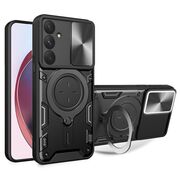 Husa pentru  Samsung Galaxy A55 cu protecție pentru cameră și suport magnetic integrat Ring Shockproof, negru