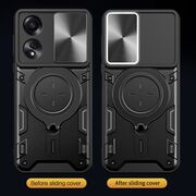 Husa pentru Husa Oppo A58 4G cu protecție pentru cameră și suport magnetic integrat Ring Shockproof, mov