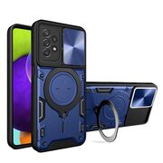 Husa pentru Samsung Galaxy A52  / A52s cu protecție pentru cameră și suport magnetic integrat Ring Shockproof, albastru