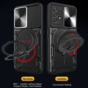 Husa pentru Samsung Galaxy A52  / A52s cu protecție pentru cameră și suport magnetic integrat Ring Shockproof, albastru