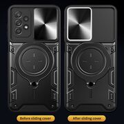 Husa pentru Samsung Galaxy A52  / A52s cu protecție pentru cameră și suport magnetic integrat Ring Shockproof, albastru