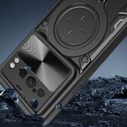 Husa pentru  Google Pixel 8 Pro cu protecție pentru cameră și suport magnetic integrat Ring Shockproof, albastru