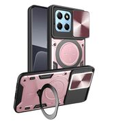 Husa pentru  Honor 70 Lite cu protecție pentru cameră și suport magnetic integrat Ring Shockproof, rose gold