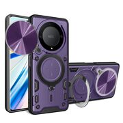 Husa pentru  Honor Magic 5 Lite cu protecție pentru cameră și suport magnetic integrat Ring Shockproof, mov