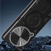 Husa pentru  Honor Magic 5 Lite cu protecție pentru cameră și suport magnetic integrat Ring Shockproof, negru