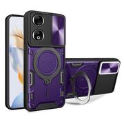 Husa pentru  Honor X7b cu protecție pentru cameră și suport magnetic integrat Ring Shockproof, mov