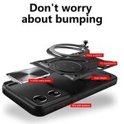 Husa pentru  Honor X7b cu protecție pentru cameră și suport magnetic integrat Ring Shockproof, rosu