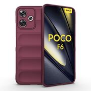 Husa pentru  Poco F6 Liquid Silicone, Microfibre Lining, Non-Slip Airbag Design, bordeaux