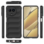 Husa pentru  Realme 11 Liquid Silicone, Microfibre Lining, Non-Slip Airbag Design, negru