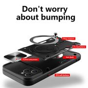 Husa pentru  iPhone 11 Pro Max cu protecție pentru cameră și suport magnetic integrat Ring Shockproof, albastru