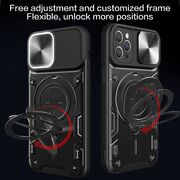 Husa pentru  iPhone 11 Pro cu protecție pentru cameră și suport magnetic integrat Ring Shockproof, negru