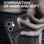 Husa pentru  iPhone 11 cu protecție pentru cameră și suport magnetic integrat Ring Shockproof, mov