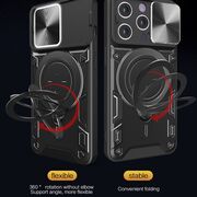 Husa pentru  iPhone 13 Pro cu protecție pentru cameră și suport magnetic integrat Ring Shockproof, negru