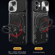 Husa pentru  iPhone 13 cu protecție pentru cameră și suport magnetic integrat Ring Shockproof, albastru