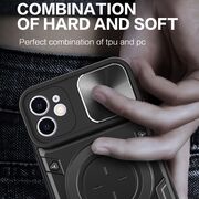 Husa pentru iPhone 12 cu protecție pentru cameră și suport magnetic integrat Ring Shockproof, albastru